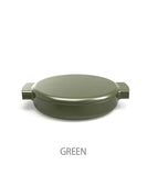 O-THP-23GN  ENAMELED CAST IRON PAN(GREEN)