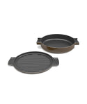 O-THP-23BR ENAMELED CAST IRON PAN (BROWN)
