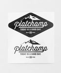 Platchamp ” GOOD DAY ” STICKER ( Black & White )